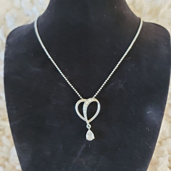 Bijoux Terner necklace silver Heart‎ Dangle15  Inch Chain - Picture 13 of 13